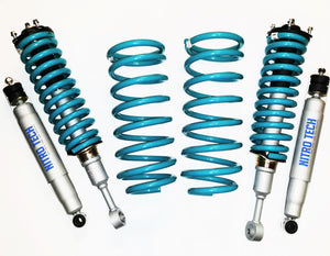 Nitro Tech 50mm LIFT KIT - TOYOTA PRADO 120 SERIES with Dobinson Coils 50mm Lift, Assembled Struts