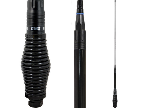 GME AE4018BK1 970mm HD Elevated Feed Antenna, AS002 spring, 6.6 dBi gain. BLACK