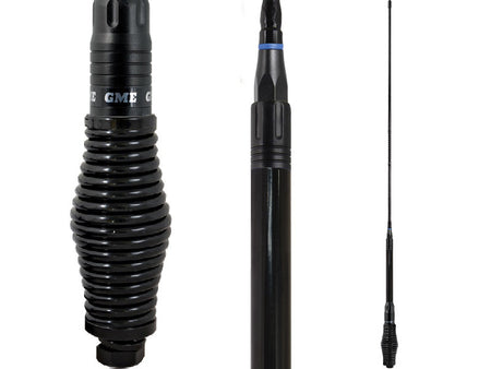 GME AE4018BK1 970mm HD Elevated Feed Antenna, AS002 spring, 6.6 dBi gain. BLACK