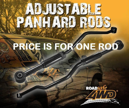 ROADSAFE ADJUSTABLE PANHARD ROD, NISSAN PATROL GU2 WAGON. COIL/COIL. 2001> FRONT.