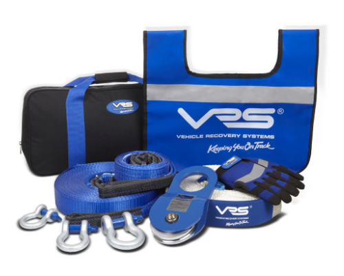 VRS FULL RECOVERY KIT VRSFKIT VRS 4WD 4X4 FULL RECOVERY KIT WITH SNATCH STRAP & BLOCK, SHACKLES, EXTENSION, TREE PROTECTOR & MORE