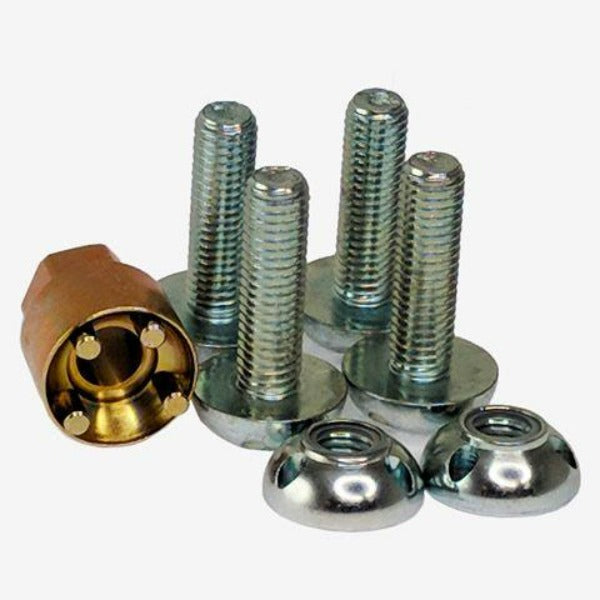LIGHTFORCE - LFP - LOCK NUTS - 10mm. SET (4 BOLTS,2 NUTS & 1 KEY)